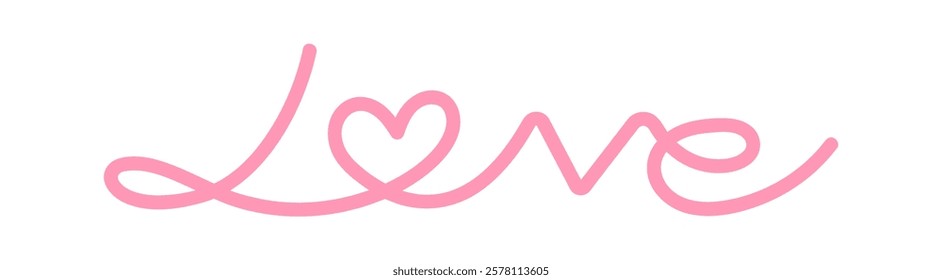 handwritten love typography with heart, love text with heart for valentine's day, calligraphy love font outline, love typography for valentine, lovely text hand drawn