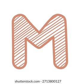 Letra Minúscula M Vetor Manuscrita