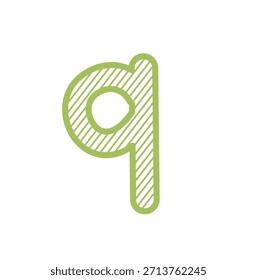 Handwritten Lowercase Letter Vector Illustration