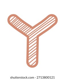 Handwritten Lowercase Letter Y Vector