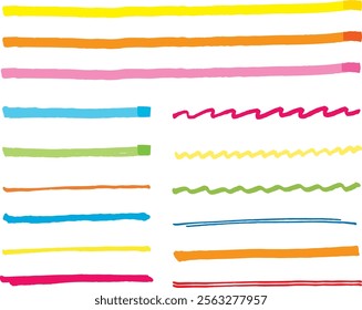 Handwritten marker line material set