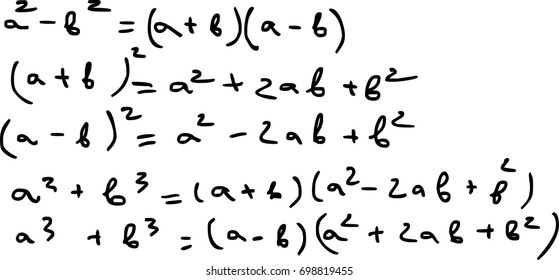 Handwritten  Math formulas