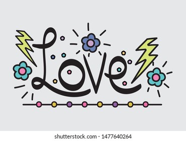 handwritten messages background flat design