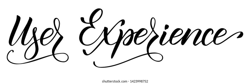 Handwritten modern brush calligraphy User Experience isolated on white. Vector illustration.