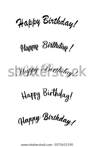 Handwritten Modern Brush Lettering Happy Birthday Stock Vector (Royalty ...