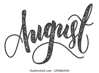 Handwritten name of month. Calligraphy for calendars and organizers planners vector.