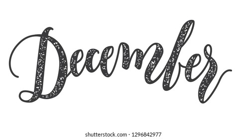 Handwritten name of month. Calligraphy for calendars and organizers planners vector.