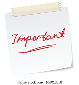 a handwritten notes with important message.