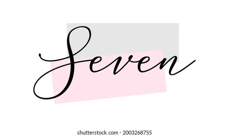 4,706 Handwritten Number 7 Images, Stock Photos & Vectors | Shutterstock