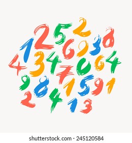 Handwritten numbers.