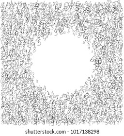 Handwritten numbers. Scribbled handwritten numbers for card, poster, banner. Vector background with numbers in primitive style. Simple pattern for your design.