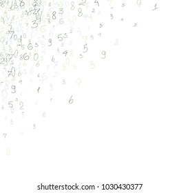 Handwritten numbers. .  Scribbled handwritten numbers for  card, poster, banner. Vector background with color numbers in primitive style. Simple pattern for your design.