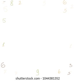 Handwritten numbers. .  Scribbled handwritten numbers for  card, poster, banner. Vector background with color numbers in primitive style. Simple pattern for your design.