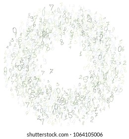 Handwritten numbers. .  Scribbled handwritten numbers for  card, poster, banner. Vector background with color numbers in primitive style. Simple pattern for your design.