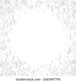Handwritten numbers. .  Scribbled handwritten numbers for  card, poster, banner. Vector background with color numbers in primitive style. Simple pattern for your design.