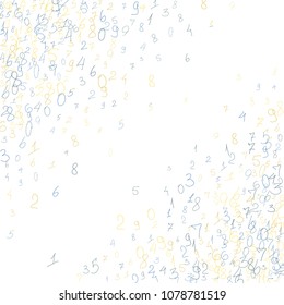 Handwritten numbers. .  Scribbled handwritten numbers for  card, poster, banner. Vector background with color numbers in primitive style. Simple pattern for your design.