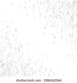 Handwritten numbers. .  Scribbled handwritten numbers for  card, poster, banner. Vector background with color numbers in primitive style. Simple pattern for your design.