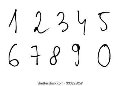 Hand-written numbers vector