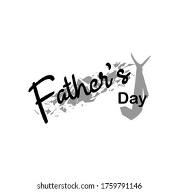handwritten with the phrase "happy father's day". vector illustration