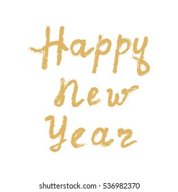 Handwritten phrase Merry Christmas Greeting Card with hand drawn lettering design. Vector illustration. Holidays Postcard