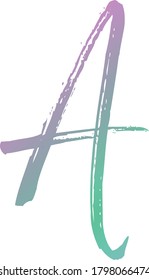 Handwritten Pop Abstract Color Letter A