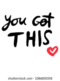 handwritten positive thinking slogan. shirt print design.
