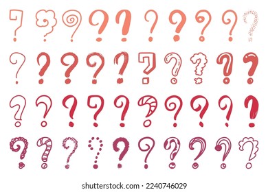 handwritten question mark doodle hand drawn