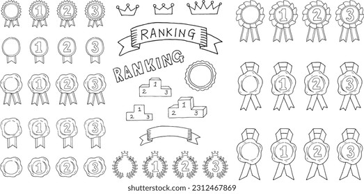 The handwritten ranking material set