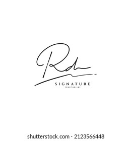 Handwritten RD letter logo. Simple signature vector