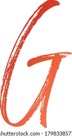 Handwritten Reddy Color Letter G
