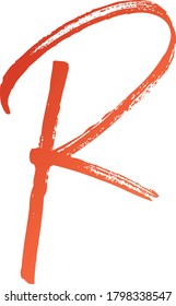 Handwritten Reddy Color Letter R