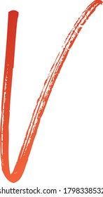 Handwritten Reddy Color Letter V