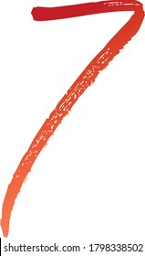Handwritten Reddy Color Number 7