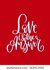 Handwritten romantic messages and wishes for Valentine's day greeting card, wedding invitation and save the date, wall decor, t-shirt design, banner, flyer, print. Creative lettering illustration.