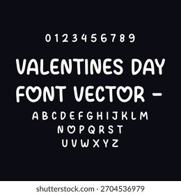Handwritten Rounded Heart Accent Vector Font Set
