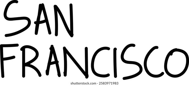 Handwritten San Francisco City Name