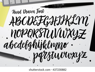 Handwritten Script Font. 