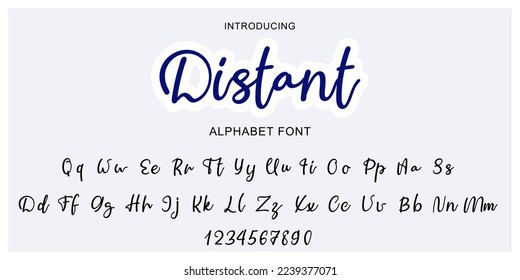 Handwritten Script font alphabet. Minimal modern urban fonts for logo, brand etc. Typography typeface uppercase lowercase and number. Vector illustration.Abstract. Fashion font alphabet