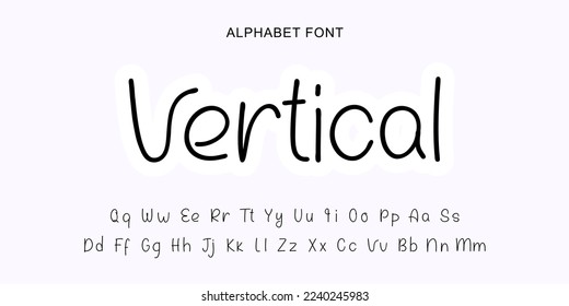 Handwritten Script font alphabet. Minimal modern urban fonts for logo, brand etc. Typography typeface uppercase lowercase and number. Vector illustration.Abstract. Fashion font alphabet
