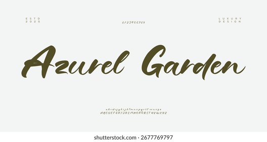 Handwritten Script Font. friendly handwritten display font. Cute and fun font for writing wedding invitations cards. vector illustration
