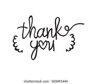 Handwritten script Thankyou
