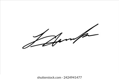 Handwritten signature : Handwritten signature, autograph for documents. Isolated vector illustration