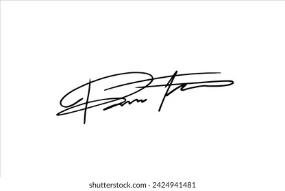 Handwritten signature : Handwritten signature, autograph for documents. Isolated vector illustration