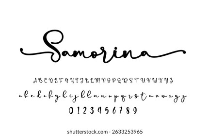 Plantilla de efectos de texto editable con firma manuscrita 