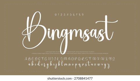 Handgeschriebene Signatur, bearbeitbare Texteffektvorlage 