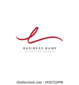 Handwritten Signature Logo for Initial Letter L