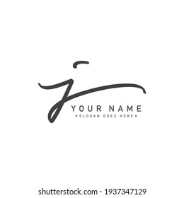 Handwritten Signature Logo for Initial Letter J