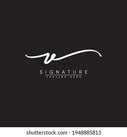 Logotipo de firma manuscrita para la letra inicial V