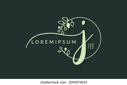 Handwritten Signature monogram Letter j calligraphic vector graphic design,usable for wedding card, personal signature, logo design concept illustration