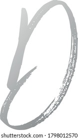 Handwritten Silver Color Letter D